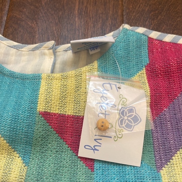 NWT Eyelet & Ivy Amy Girls Dress in Chambray Stripe Size: 14 price is firm - Picture 5 of 6